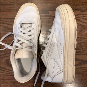 Reebok White and Cream Sneakers